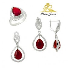 Gümüş zirkon taşlı set